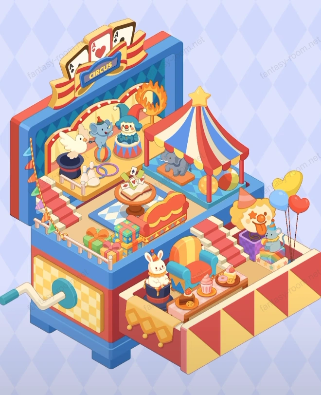 Fantasy Room स्तर सर्कस खिलौना बॉक्स