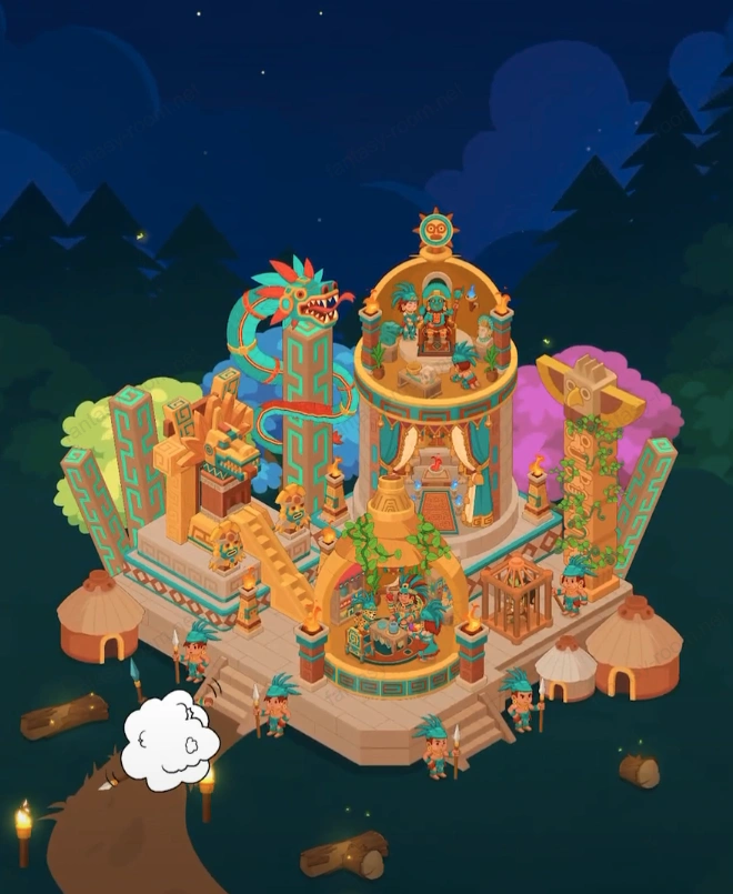 Fantasy Room Level Ancient Tribal Temple