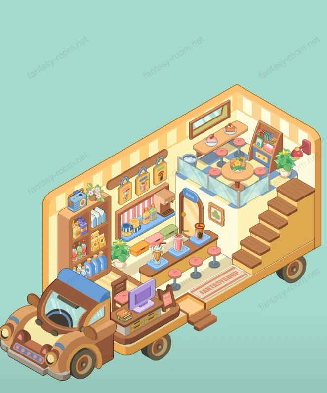 Fantasy Room Level Essen-Lastwagen-Restaurant