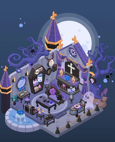 Fantasy Room Level 117 - Moonlit Gothic House