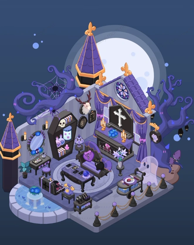 Fantasy Room Level Moonlit Gothic House