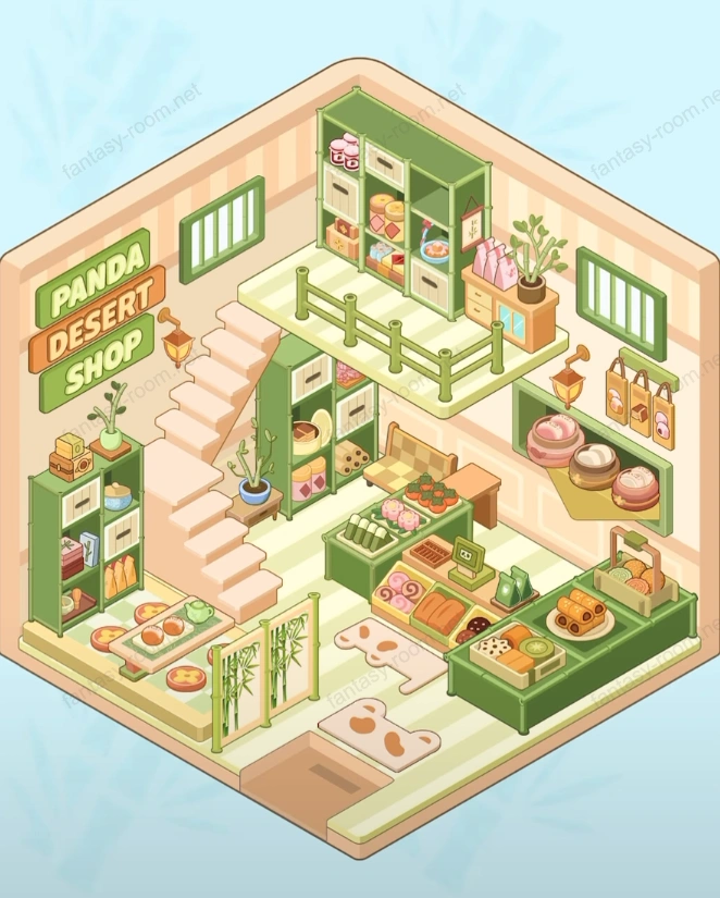 Fantasy Room Level Panda-Dessert-Laden