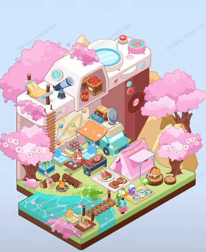 Fantasy Room Επίπεδο Ιστορία Κάμπινγκ Ανθών Κερασιάς