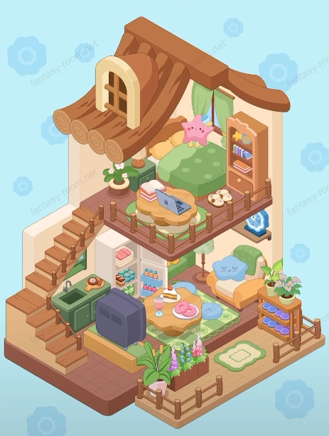 Fantasy Room Level 150 - Cozy Wooden House