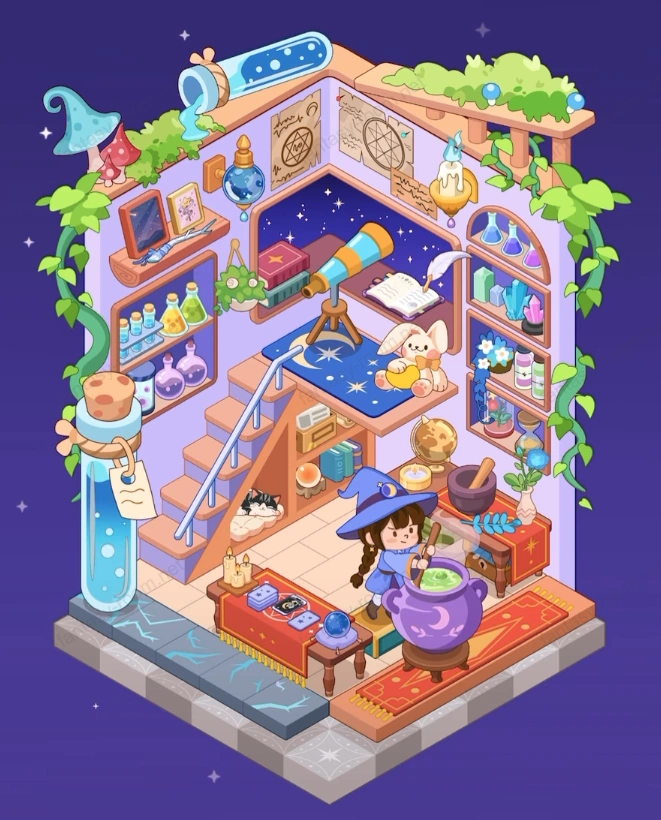 Fantasy Room Level Magic Alchemy Room