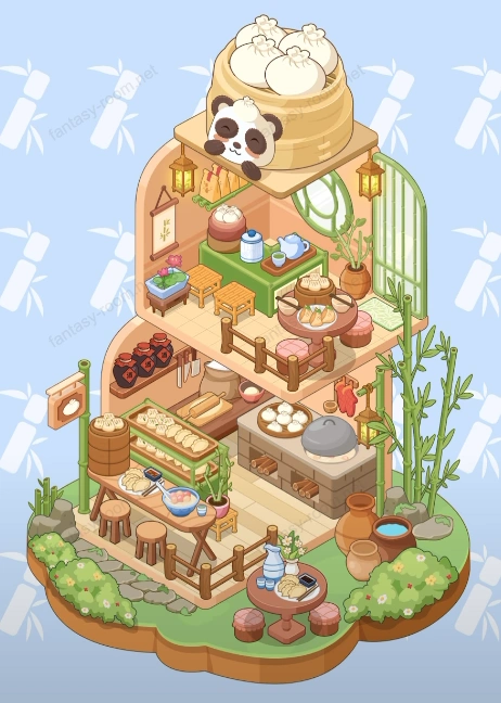 Fantasy Room Level 178 - Panda Bun Shop