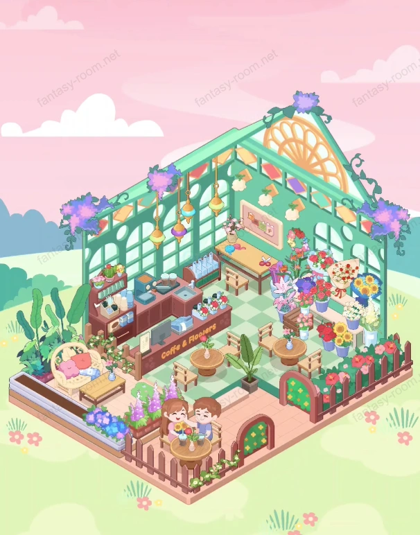 Fantasy Room Level 186 - Flower Language Coffee House