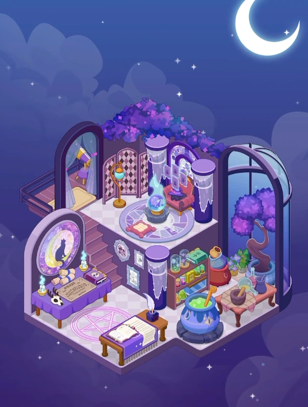 Fantasy Room स्तर चाँदनी रात का जादू कक्ष