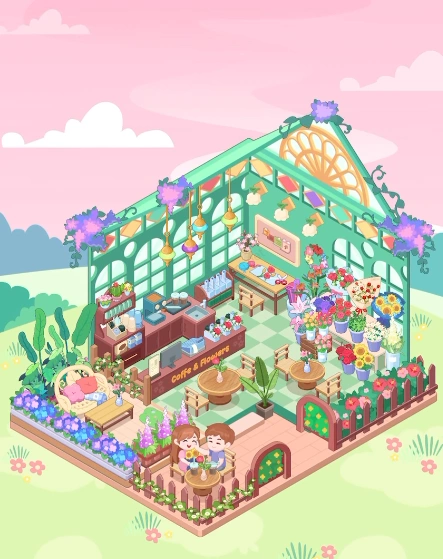 Fantasy Room Level 196 - Floral Coffee House