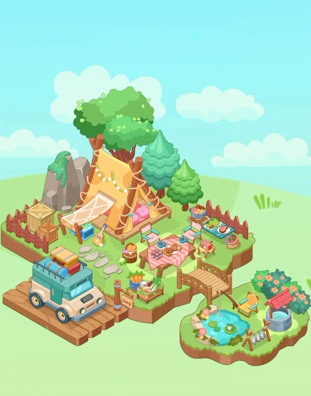 Fantasy Room Level Camping Party Fun Time