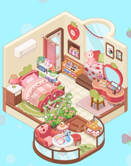 Fantasy Room Level 203 - Strawberry Sweetheart Dream House