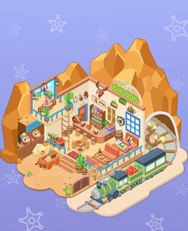 Fantasy Room Level Western Town Tavern