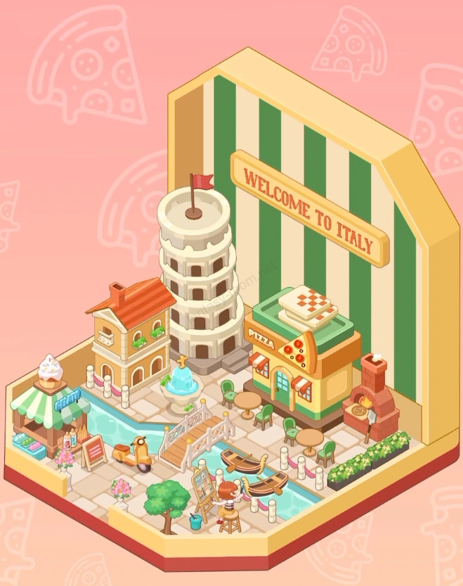 Fantasy Room Level Italian Style Street