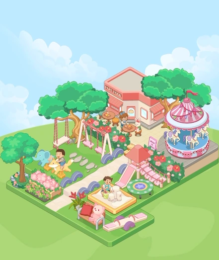 Fantasy Room Level 218 - Playground and Snack Stand