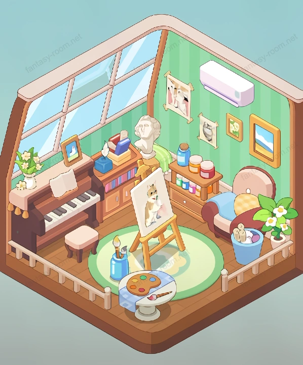 Fantasy Room Επίπεδο Στούντιο Τέχνης και Πιάνο