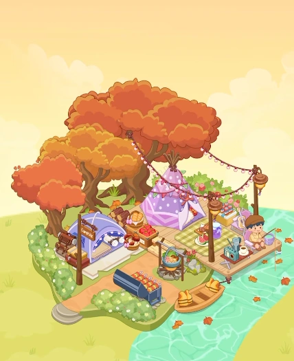 Fantasy Room Level 224 - Lakeside Campsite