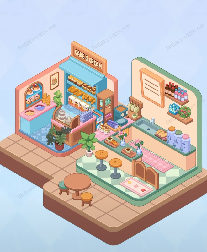 Fantasy Room Επίπεδο Κατάστημα Κέικ και Κρέμας