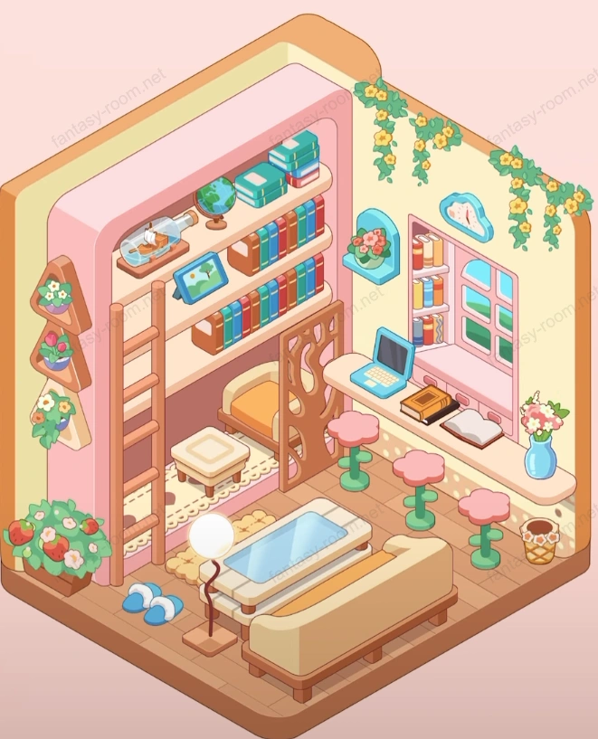 Fantasy Room Level Library Lounge and Office