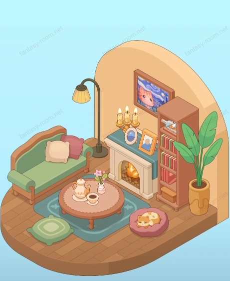 Fantasy Room Level 47 - Cozy Living Room