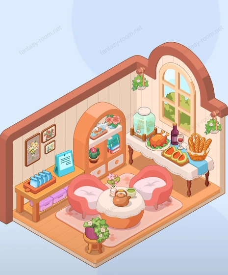 Fantasy Room Level 58 - Dinner Party Living Room