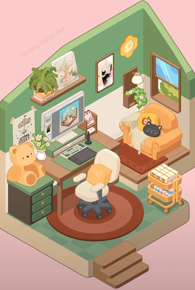 Fantasy Room स्तर घर का कार्यालय
