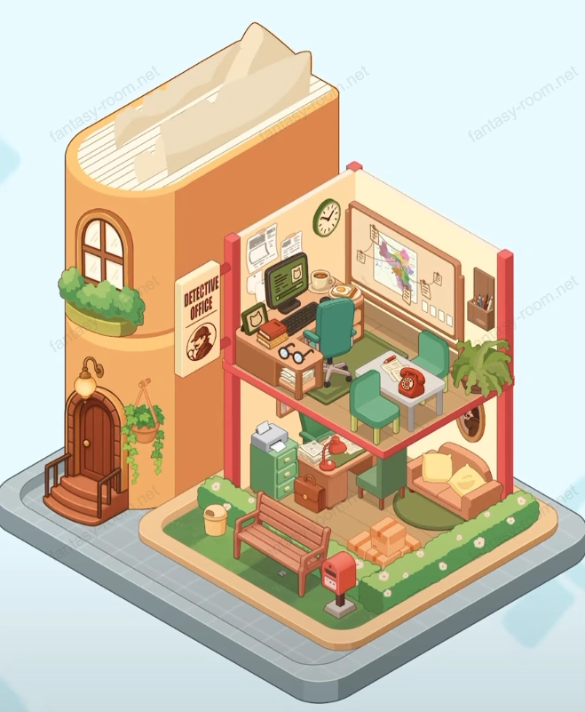 Fantasy Room Level Two-Story Detective Office