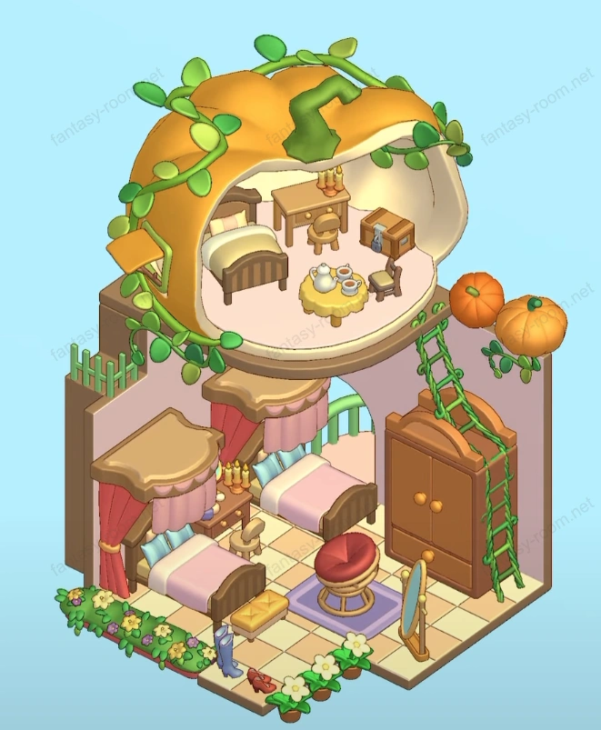 Fantasy Room Επίπεδο Σοφίτα Κολοκύθας και Άνετο Υπνοδωμάτιο