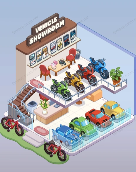 Fantasy Room Level 92 - Vehicle Showroom