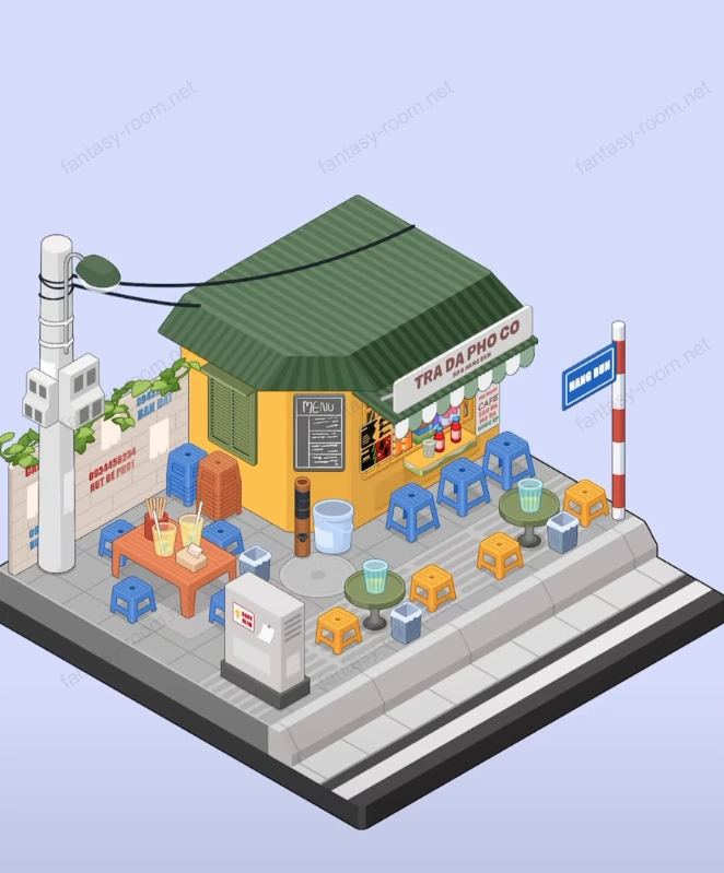 Fantasy Room Level Trada Foco Food Stall